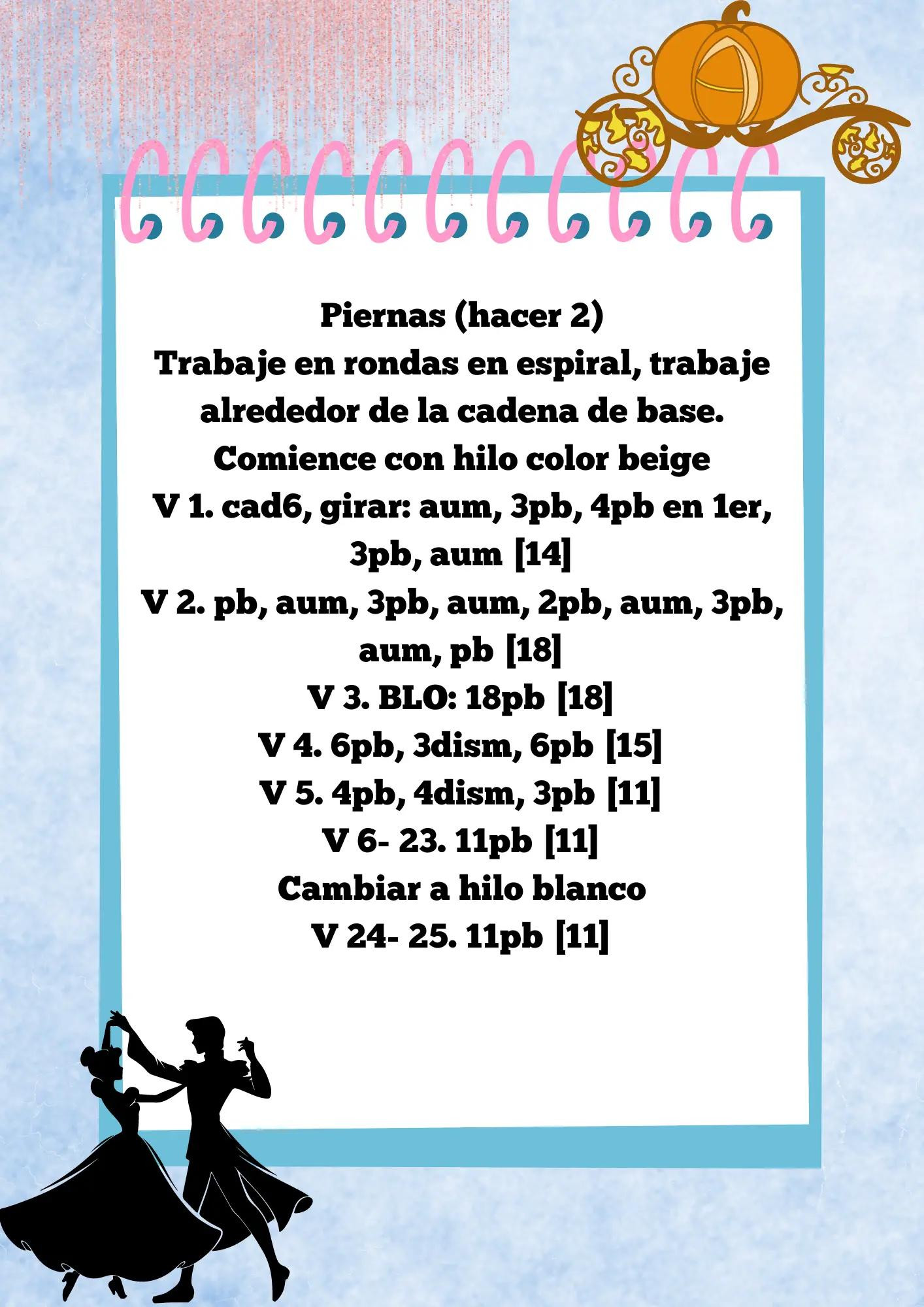 Patrón de Cenicienta gratuito