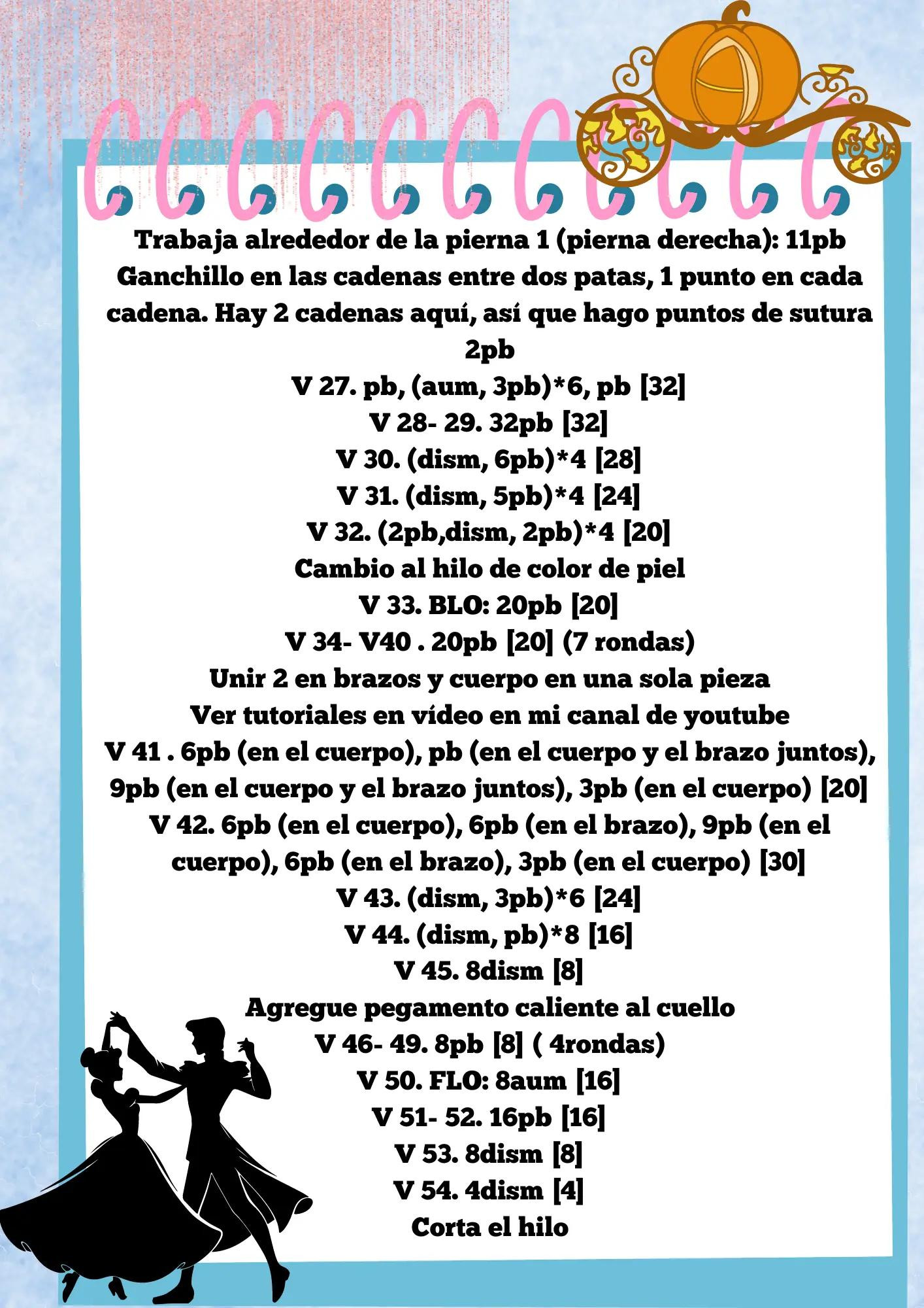 Patrón de Cenicienta gratuito