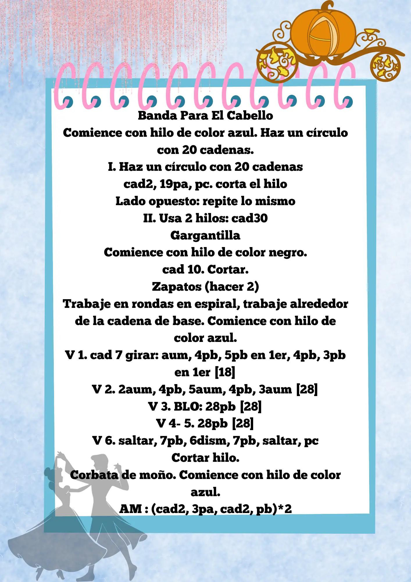 Patrón de Cenicienta gratuito