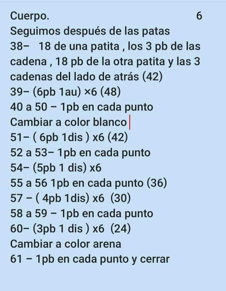 Patrón de Conejo Amigurumi Azul y Crema