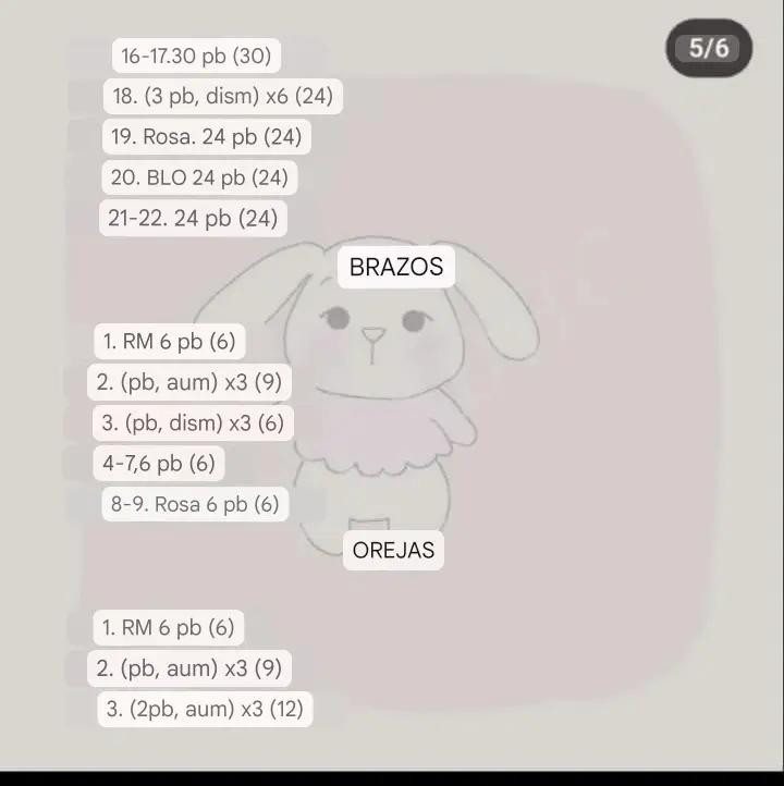 Patrón de conejo amigurumi con top azul