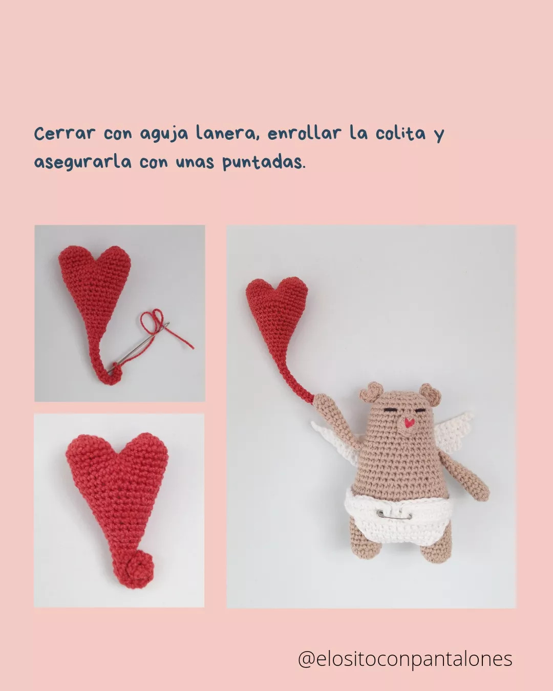 Patrón de Corazón Enrollado Móc Len