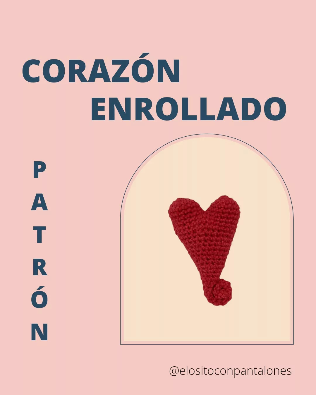 Patrón de Corazón Enrollado Móc Len