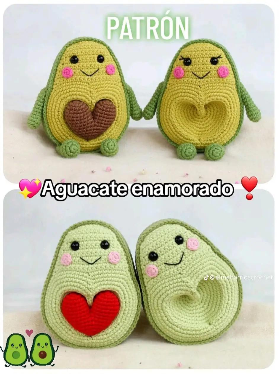 Patrón de crochet: Aguacate enamorado