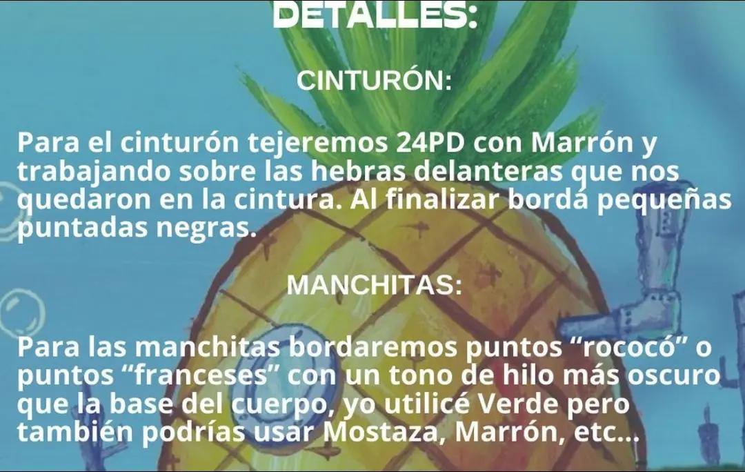 Patrón de Crochet Amigurumi Bob Esponja Mini Llavero Gratis con Guía de Abreviaturas