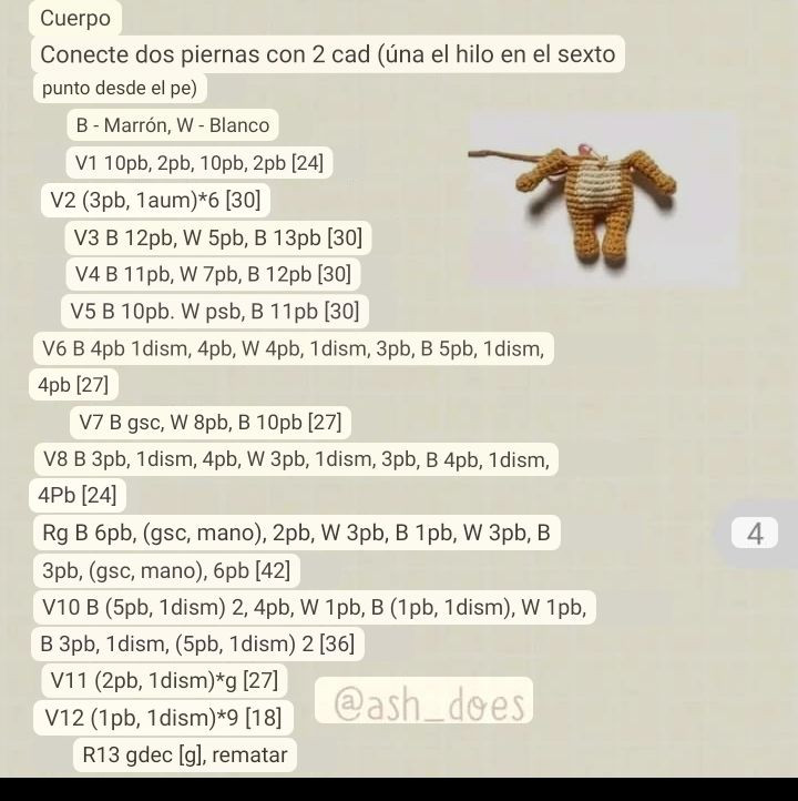 Patrón de crochet amigurumi Jerry pequeño