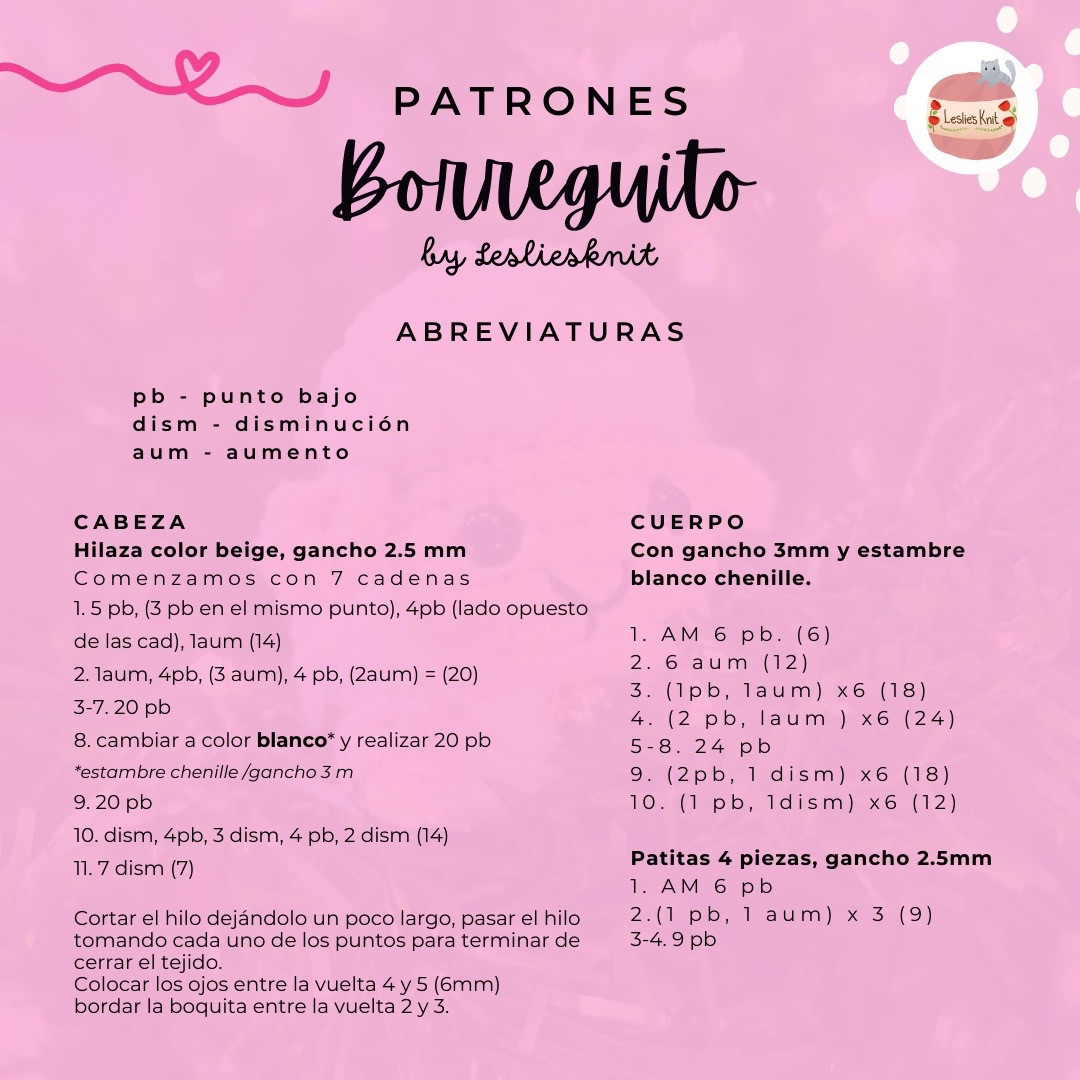 Patrón de Crochet Borreguito Amigurumi Año Nuevo