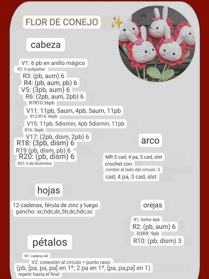 Patrón de Crochet: Flores con Cabezas de Animales (Cerdos, Osos, Dragones, Conejos)