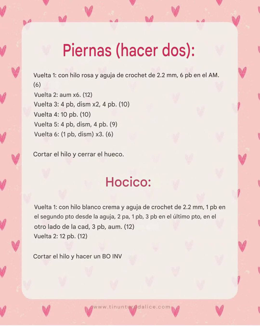 Patron de crochet gratis: Gazo rosa Adore-a-Bear con corazon