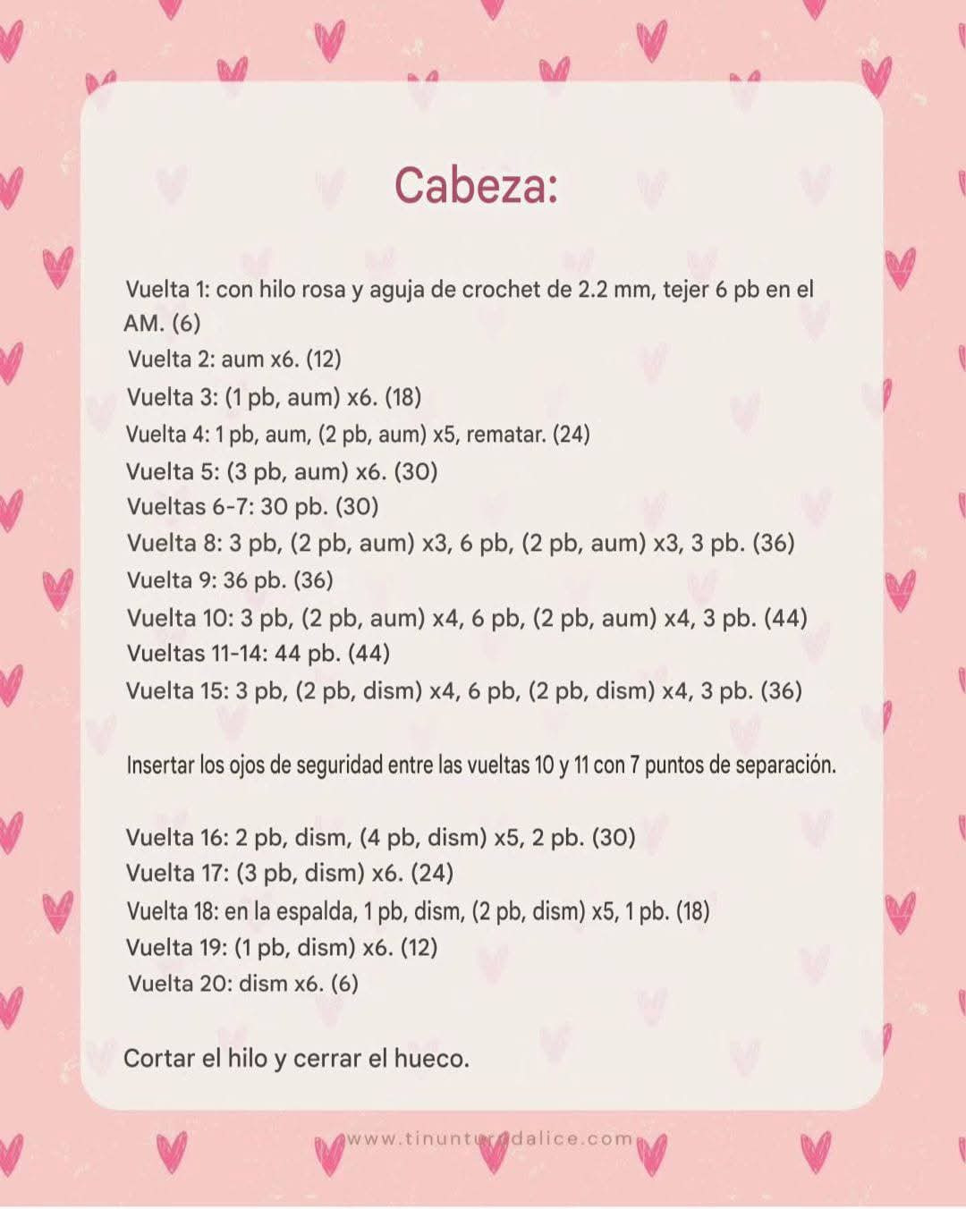 Patron de crochet gratis: Gazo rosa Adore-a-Bear con corazon