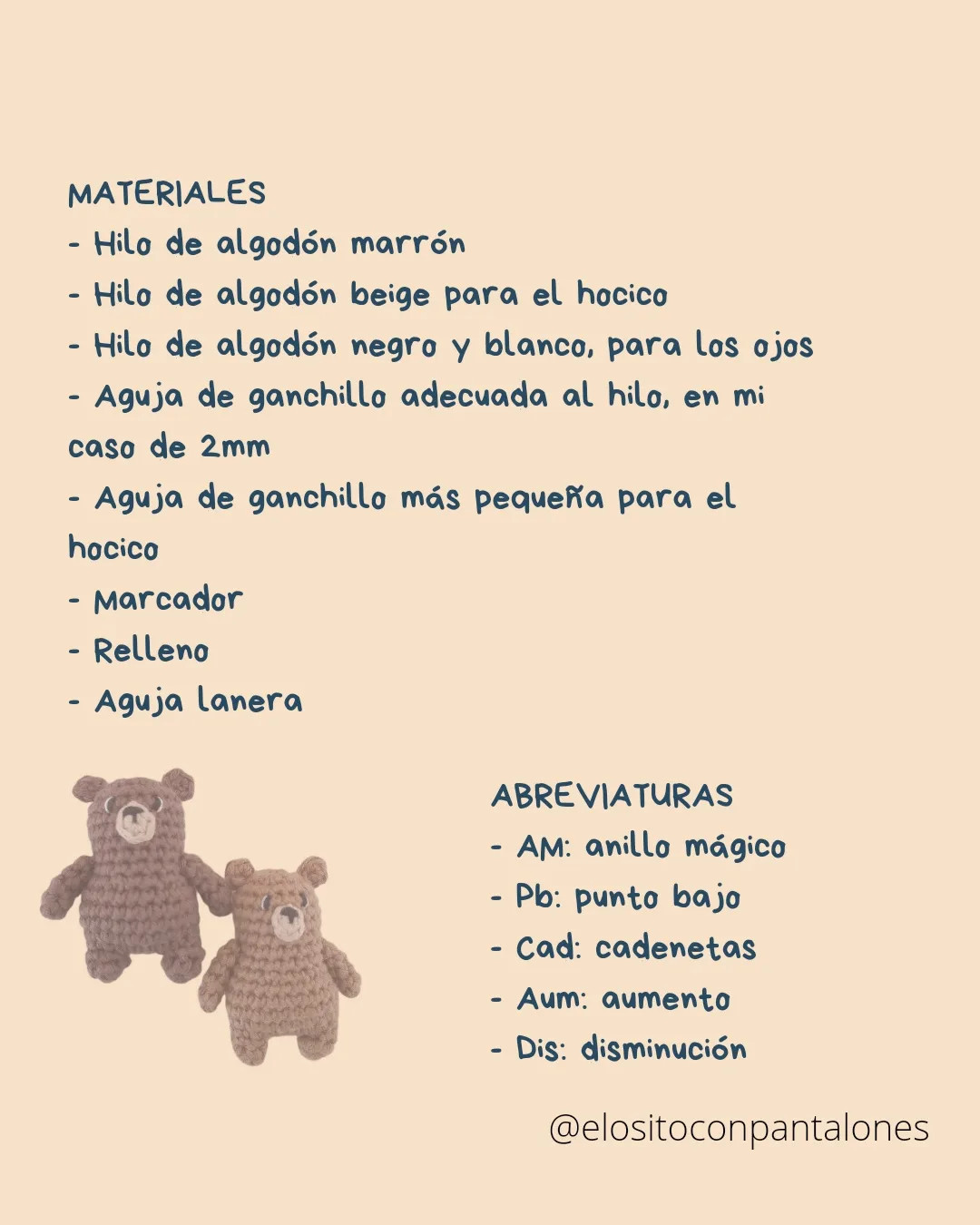 Patrón de Crochet Gratis: Mini Osito Marrón (Amigurumi)