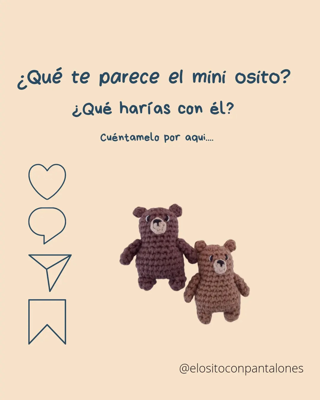 Patrón de Crochet Gratis: Mini Osito Marrón (Amigurumi)