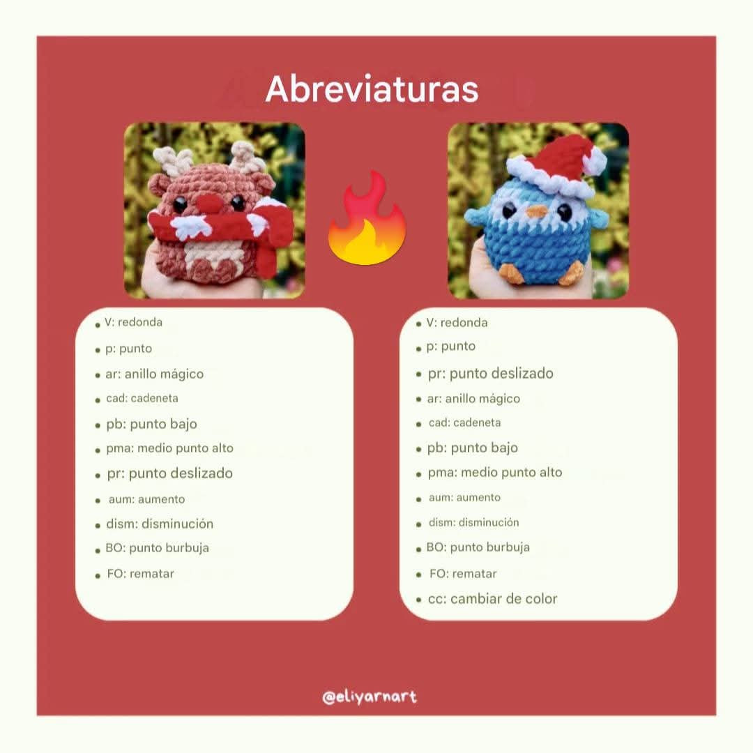 Patrón de crochet gratuito: Reno y Pingüino de Navidad