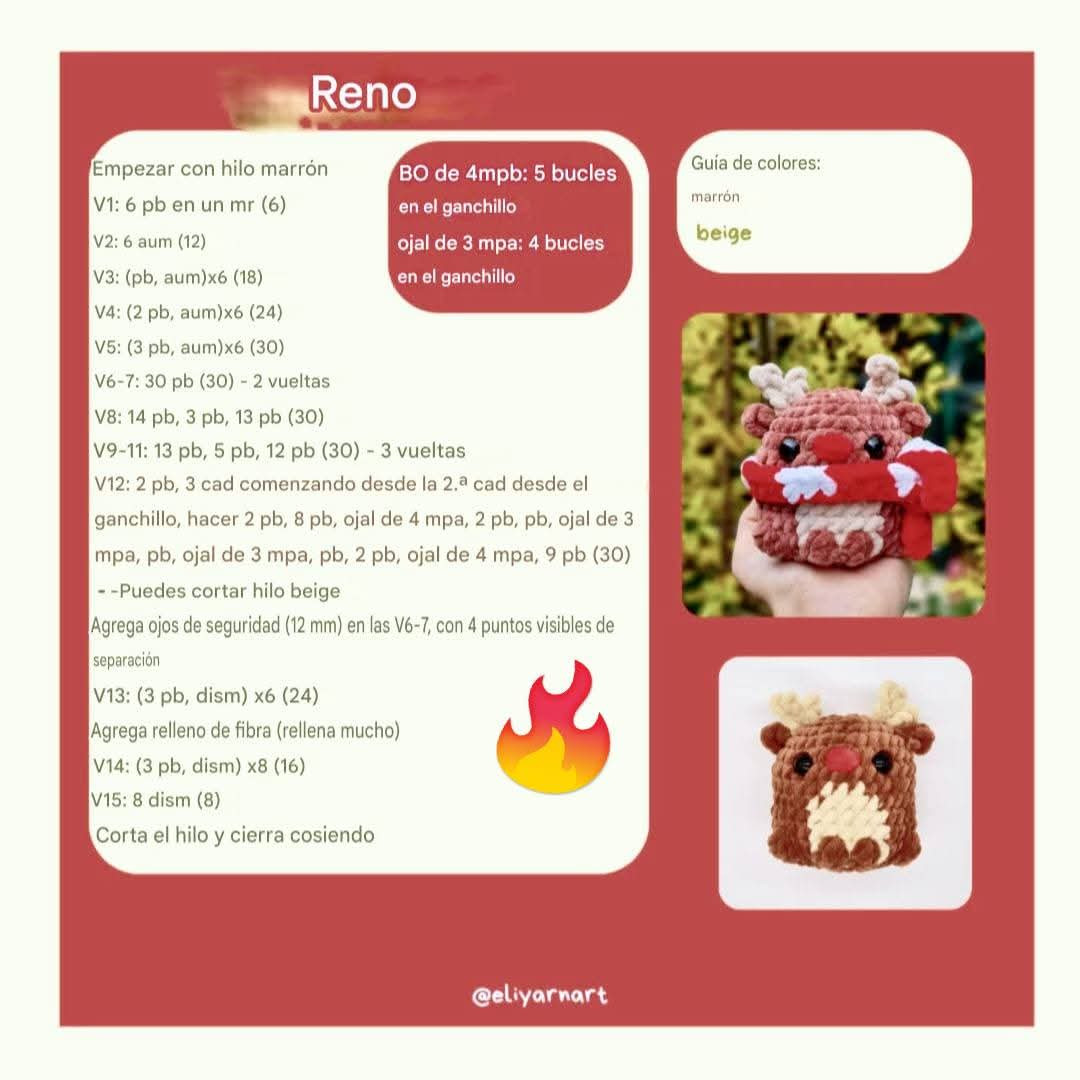 Patrón de crochet gratuito: Reno y Pingüino de Navidad