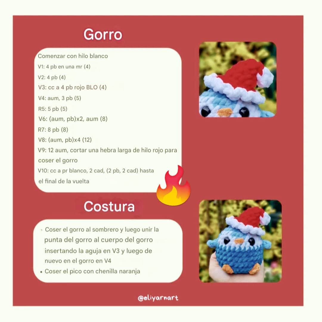 Patrón de crochet gratuito: Reno y Pingüino de Navidad