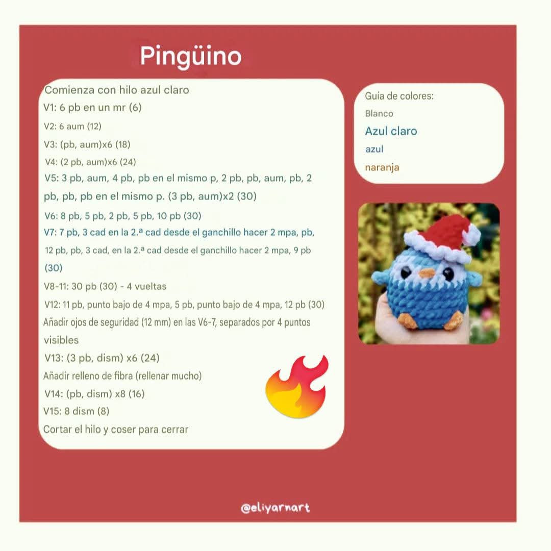 Patrón de crochet gratuito: Reno y Pingüino de Navidad