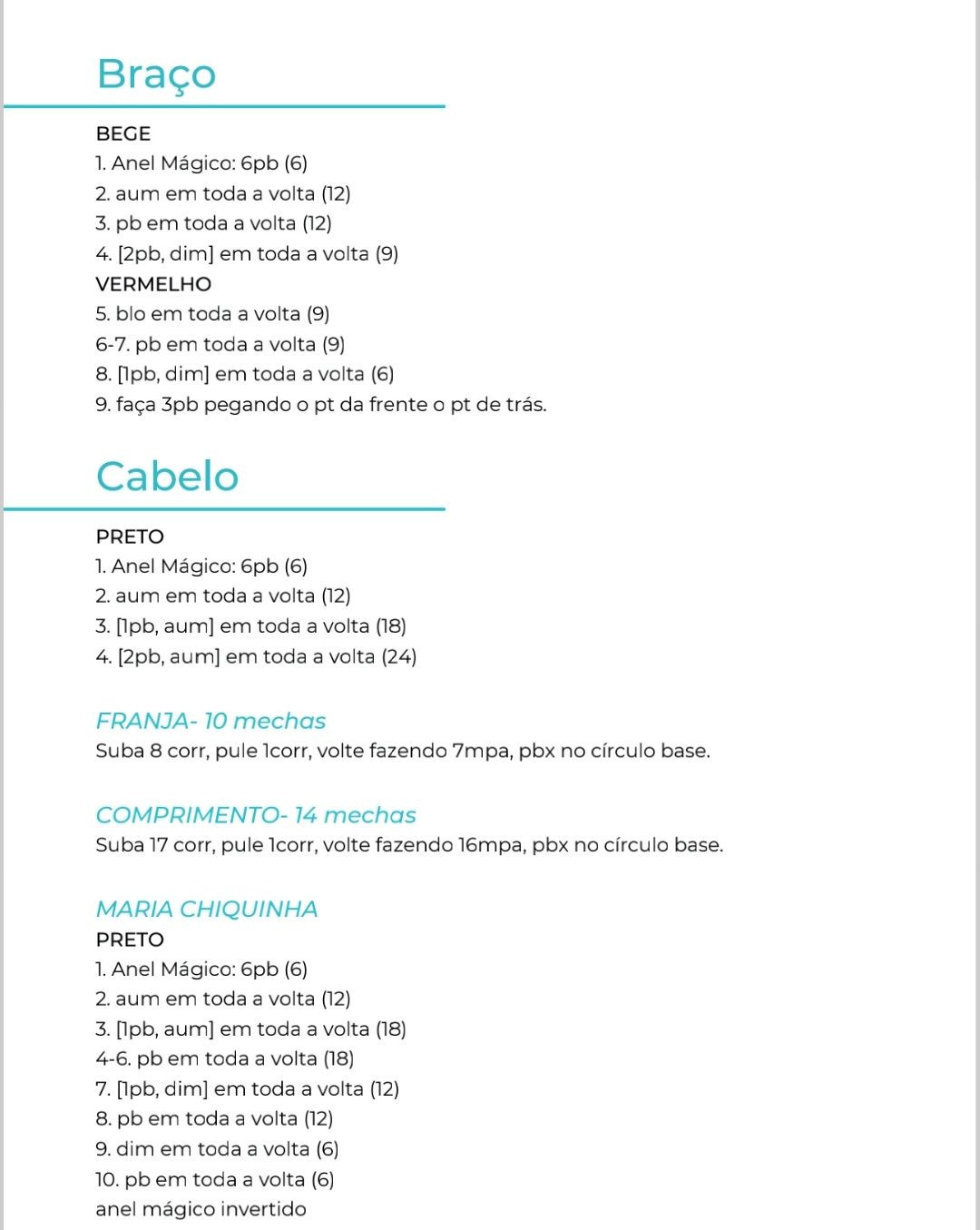 Patrón de Crochet para Amigurumi Chilindrina con gafas y trenzas