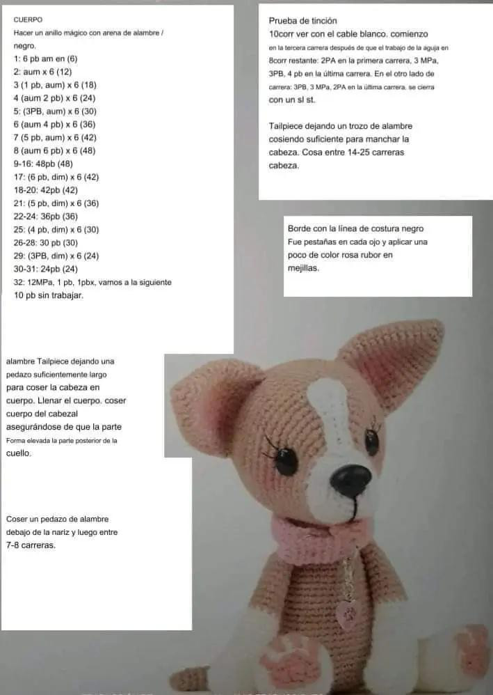 Patrón de Crochet para Amigurumi Perro Chihuahua y Rottweiler: Guía Paso a Paso