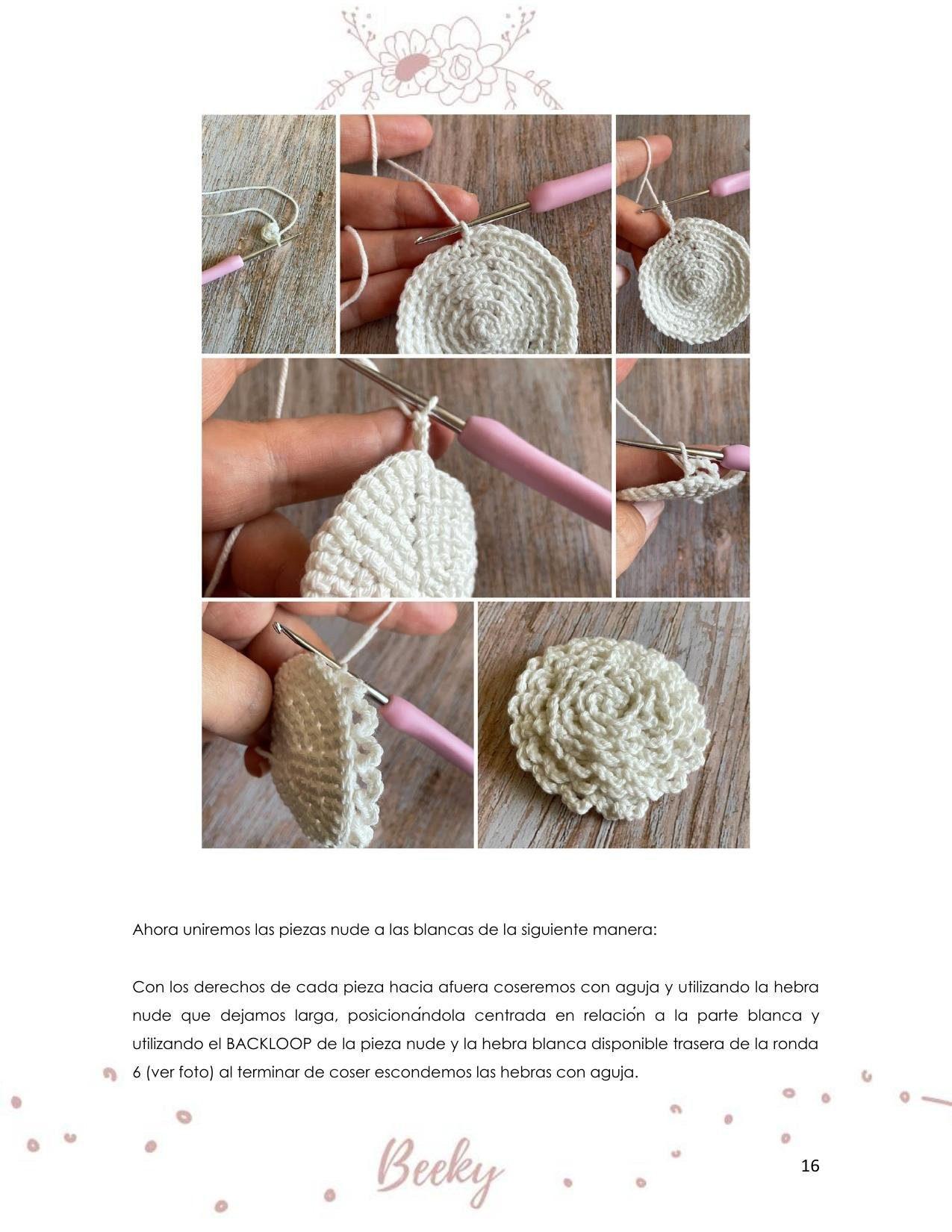 Patrón de crochet para Beeky la oveja amigurumi con instrucciones paso a paso
