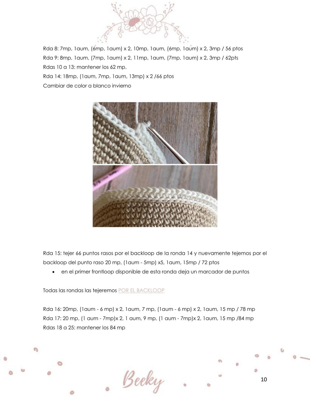 Patrón de crochet para Beeky la oveja amigurumi con instrucciones paso a paso