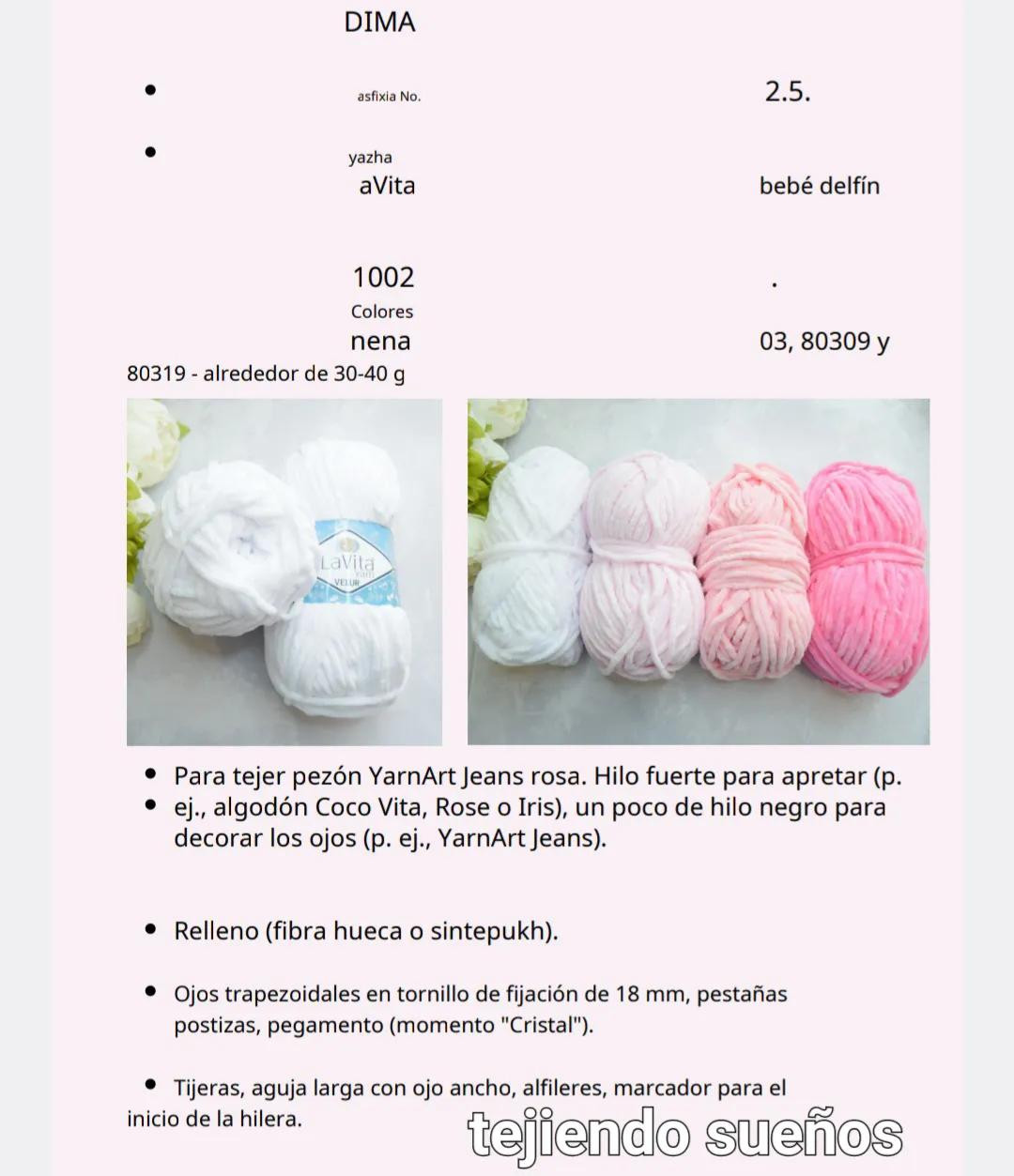 Patrón de crochet para conejito amigurumi blanco con orejas rosadas y detalles florales