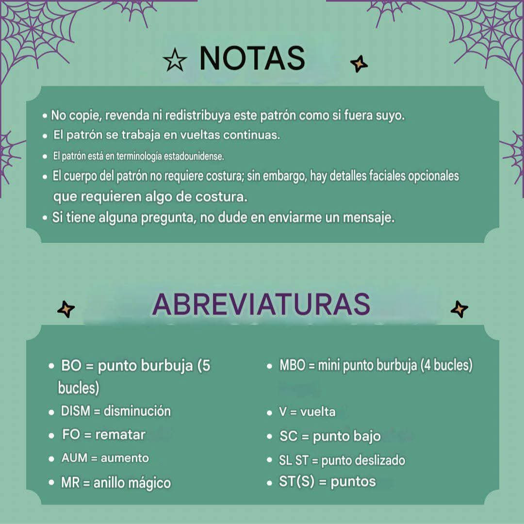 Patrón de Crochet para Frankie el Bebé Monstruo Amigurumi