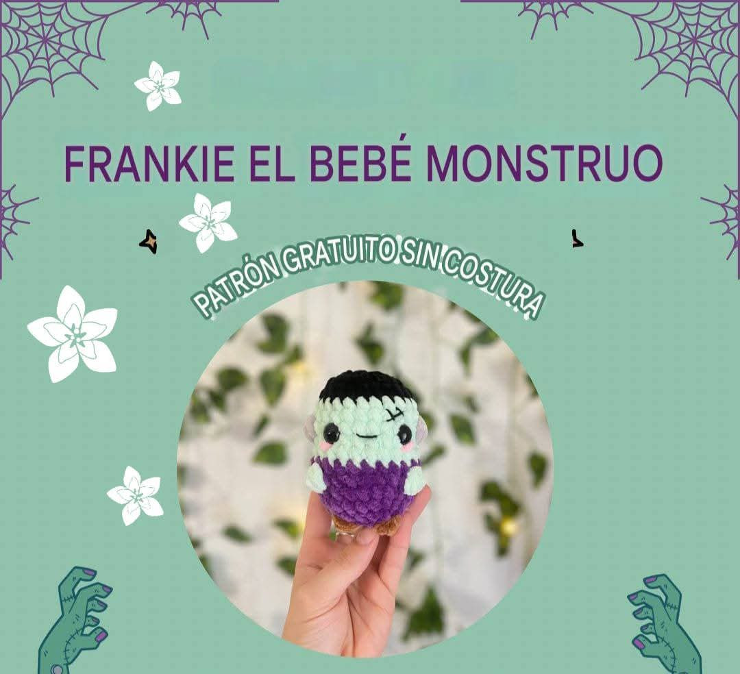 Patrón de Crochet para Frankie el Bebé Monstruo Amigurumi