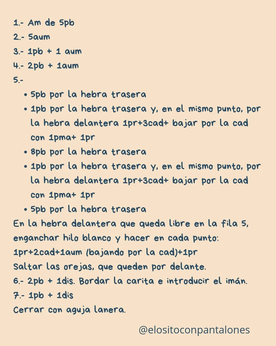 Patrón de Crochet para Imán Ovejita: Guía Paso a Paso con Materiales y Abreviaturas