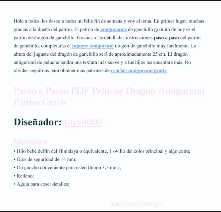 Patrón de dragón amigurumi verde y blanco gratis