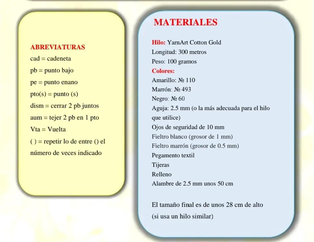 Patrón de gacela amigurumi amarillo y naranja