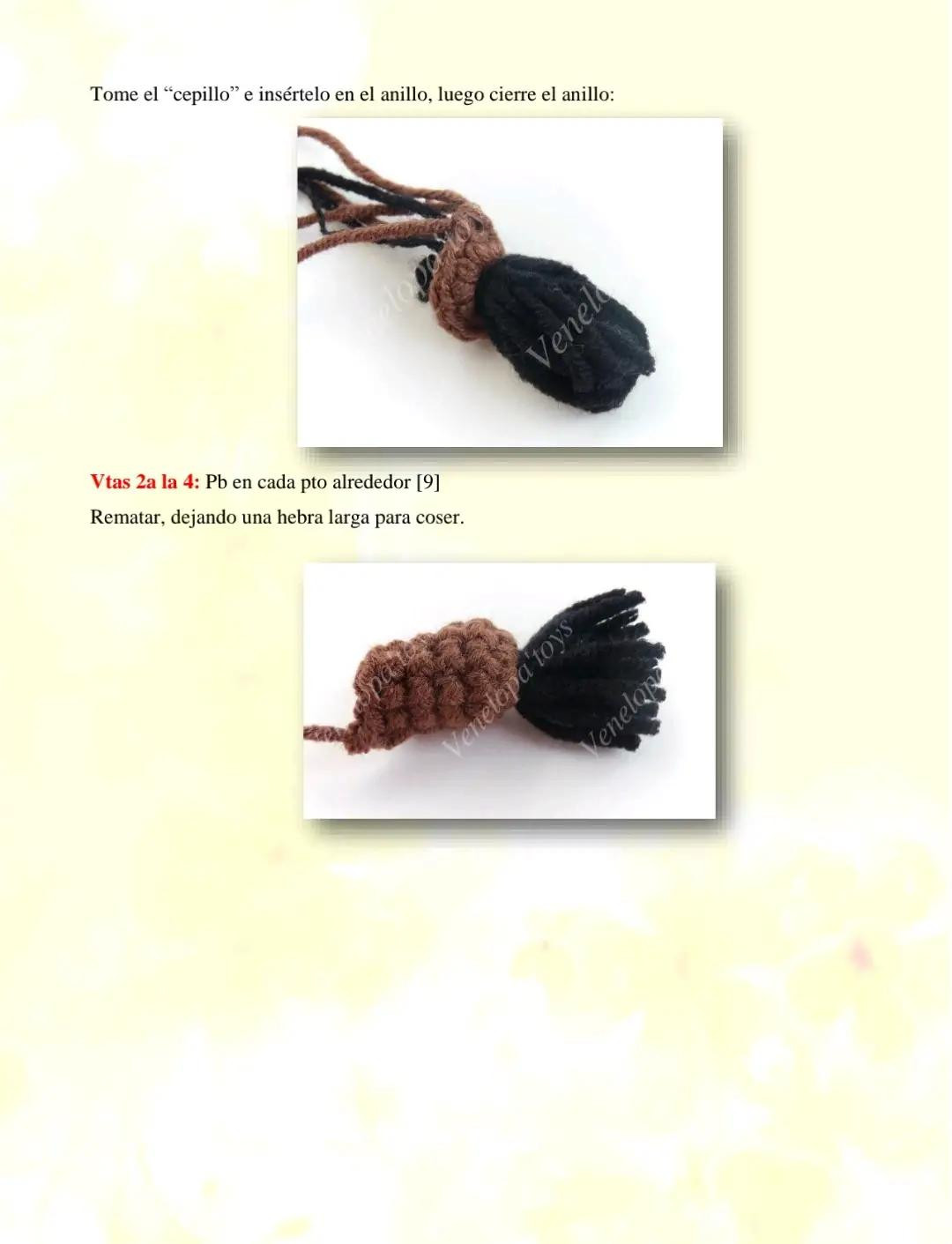 Patrón de gacela amigurumi amarillo y naranja