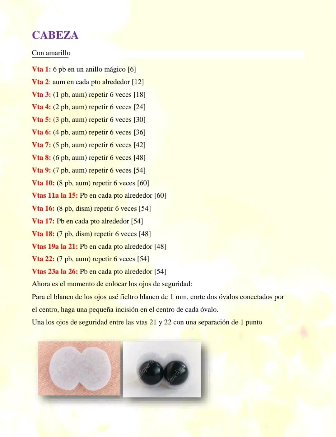 Patrón de gacela amigurumi amarillo y naranja