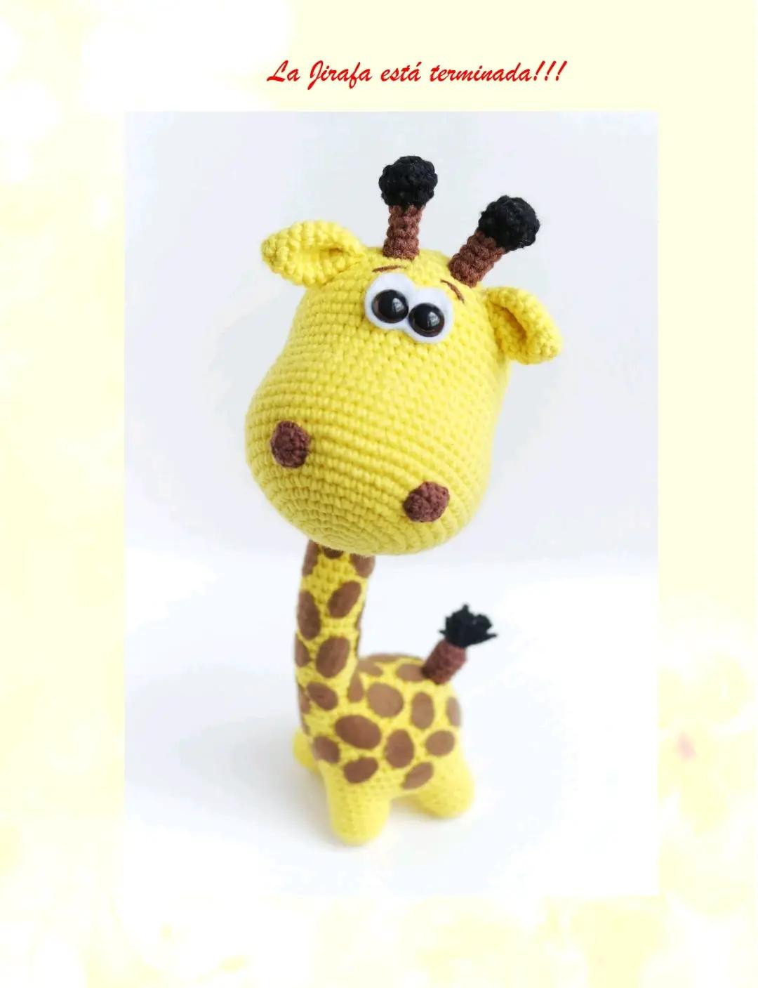 Patrón de gacela amigurumi amarillo y naranja