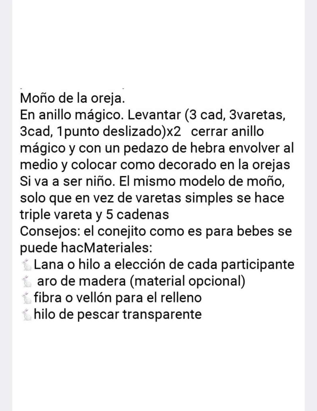 Patrón de Ganchillo: Conejito Amigurumi con Globos y Tul