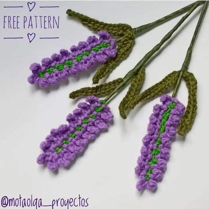 Patrón de ganchillo Flor Lavanda