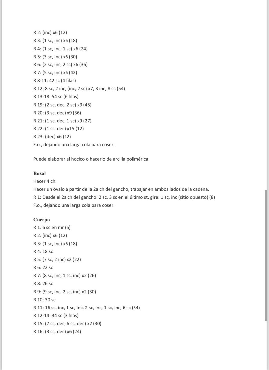 Patrón de ganchillo gratis para cerdito amigurumi rosa con instrucciones paso a paso