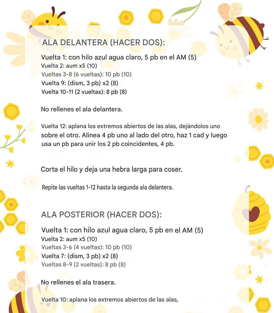 Patrón de Ganchillo Gratuito: Abeja Amigurumi San Valentín