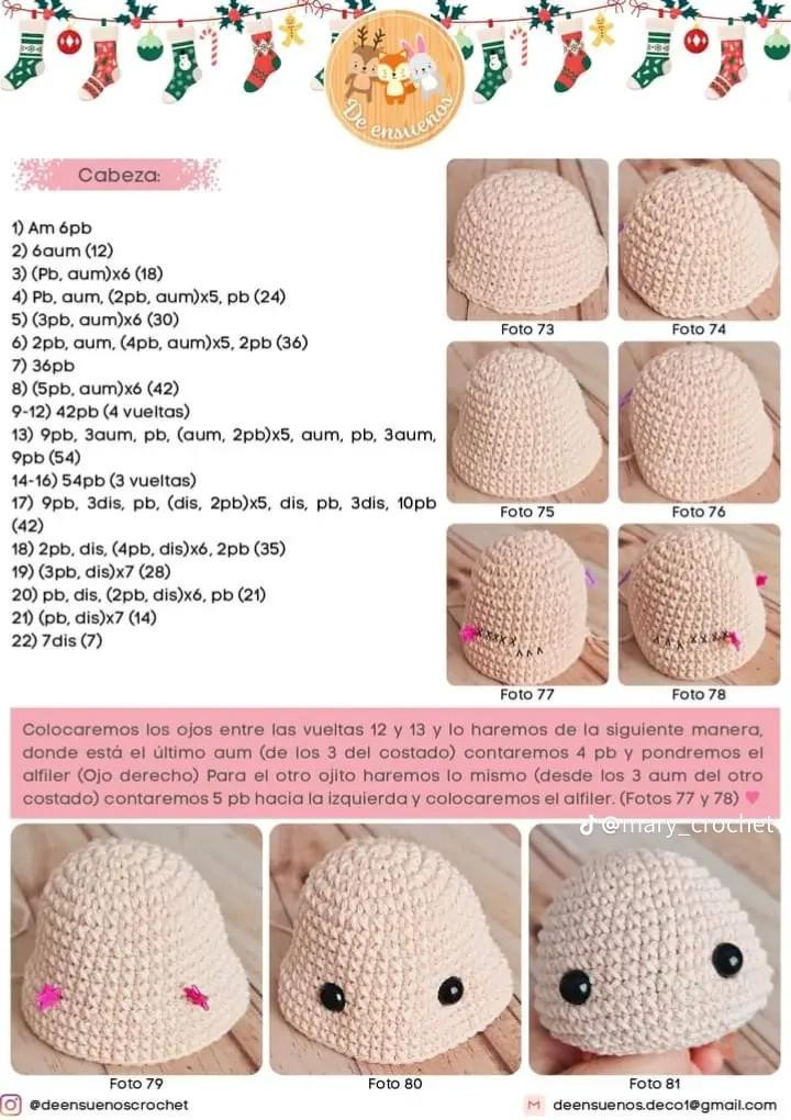 Patrón de ganchillo gratuito para esferas navideñas amigurumi