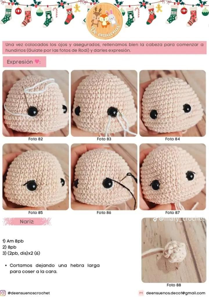 Patrón de ganchillo gratuito para esferas navideñas amigurumi