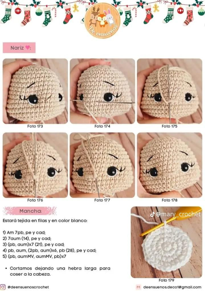 Patrón de ganchillo gratuito para esferas navideñas amigurumi