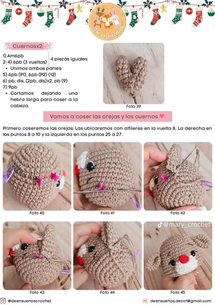 Patrón de ganchillo gratuito para esferas navideñas amigurumi