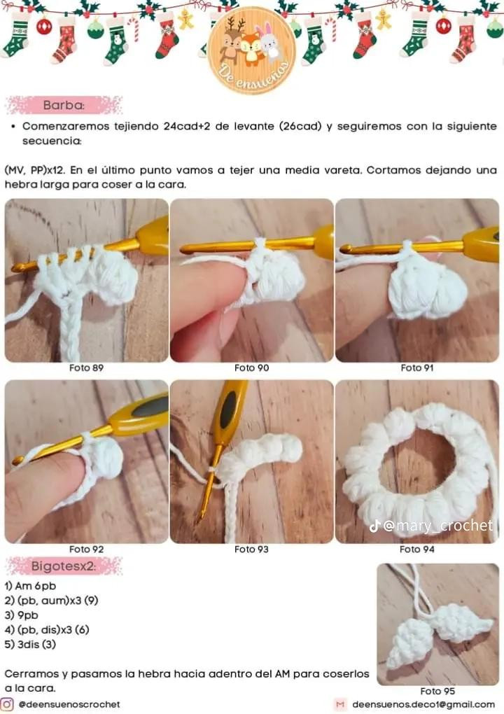 Patrón de ganchillo gratuito para esferas navideñas amigurumi