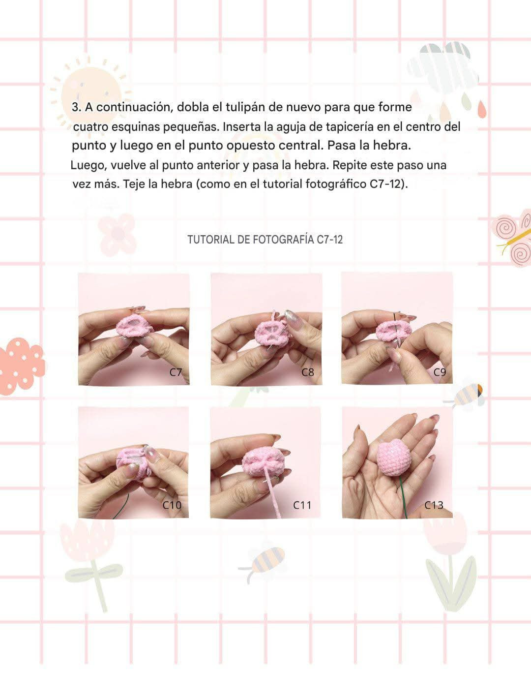 Patrón de ganchillo gratuito: Tulipanes en maceta