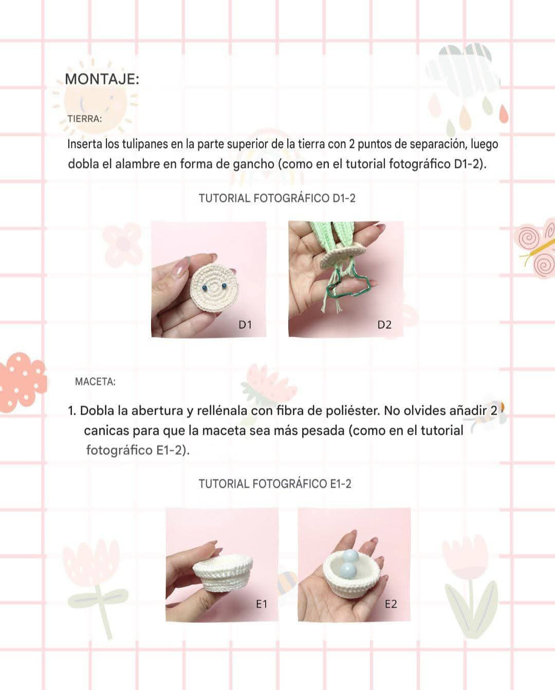 Patrón de ganchillo gratuito: Tulipanes en maceta