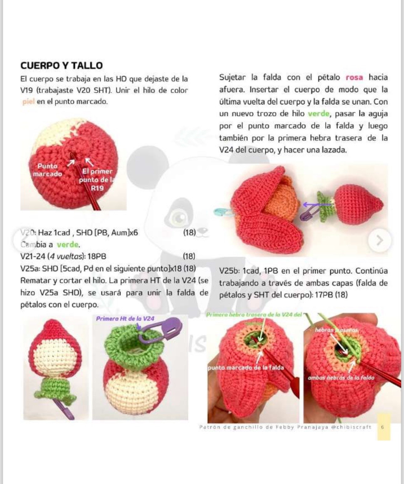 Patrón de ganchillo Hada Tulipán Reversible