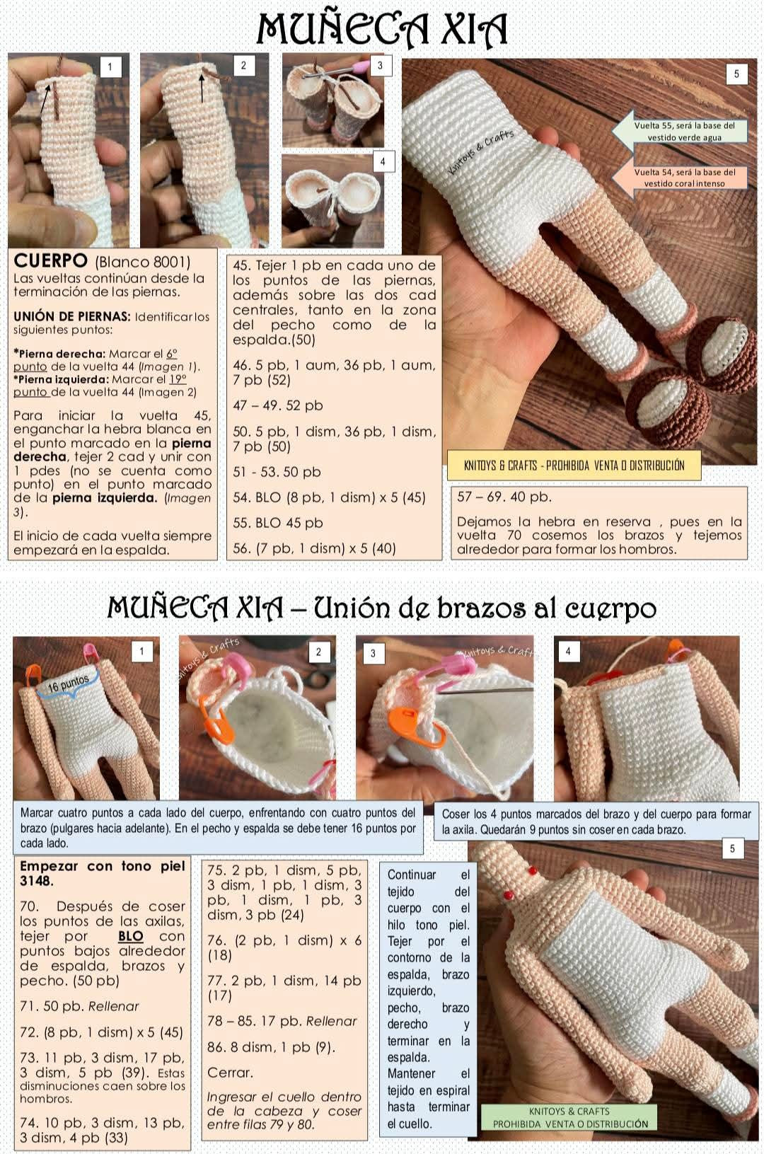 Patrón de Ganchillo Muñeca Amigurumi Xia con Dragón