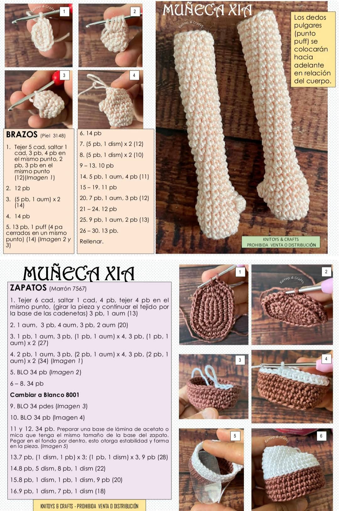 Patrón de Ganchillo Muñeca Amigurumi Xia con Dragón