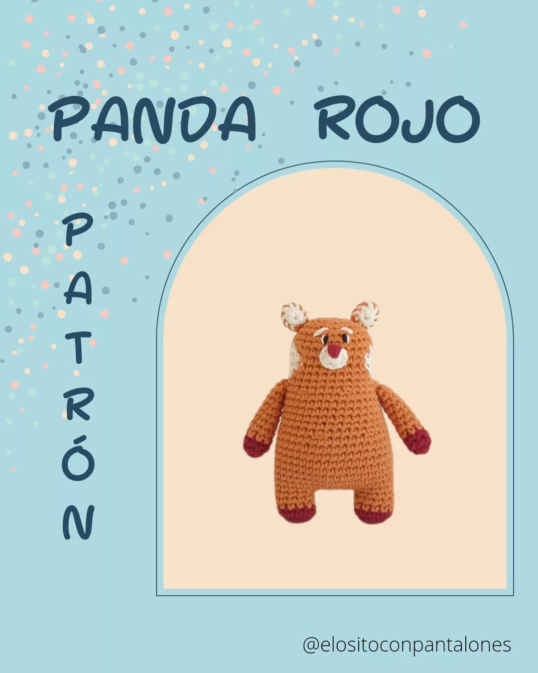 Patrón de Ganchillo Panda Rojo: Tutorial Paso a Paso para Amigurumi