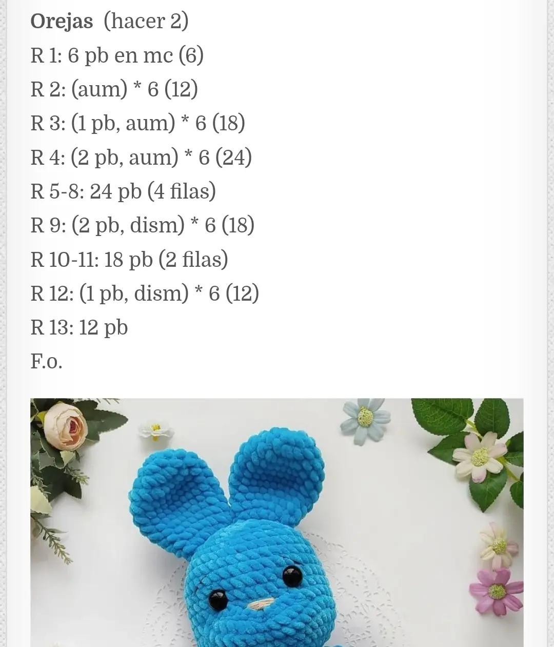 Patrón de ganchillo para amigurumi: Conejitos tiernos en rosa, amarillo y azul con lazos