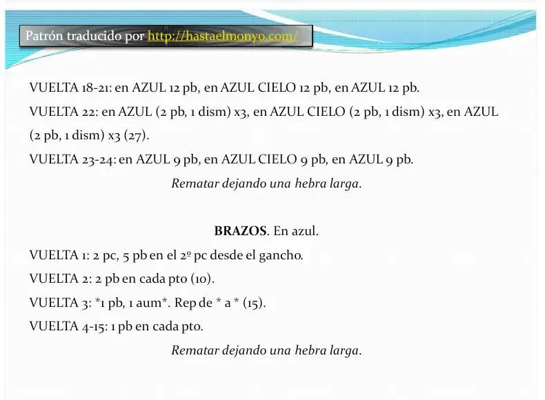 Patrón de Ganchillo para Amigurumi Stitch Azul